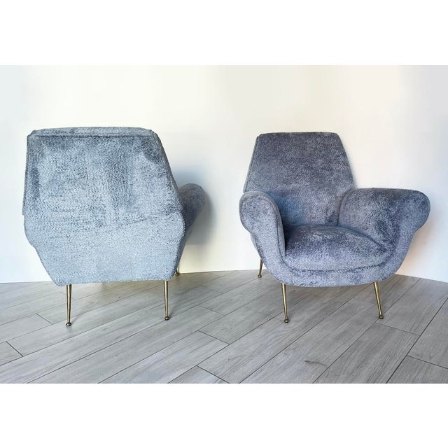 Vintage Grey Lounge Chairs, 1950s, Set of 2 For Sale - Image 10 of 12