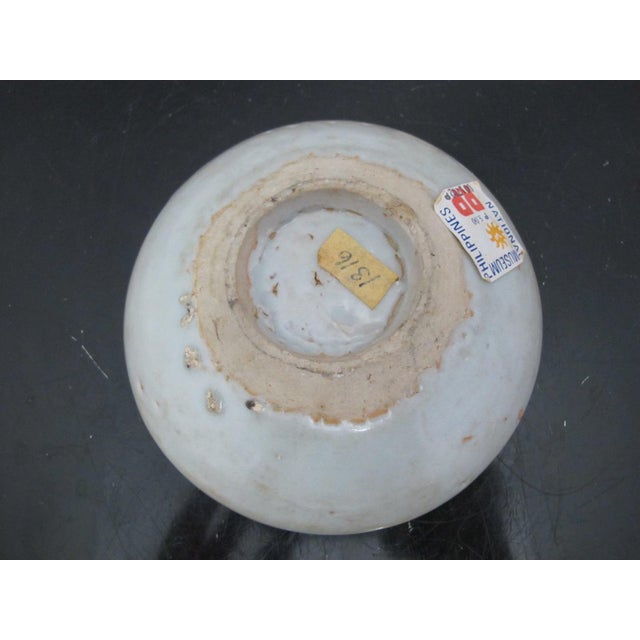 Chinese Ming Fish Relief Plate Saucer Hongzhi Zhengde Antique Blue Porcelain For Sale In Portland, OR - Image 6 of 6