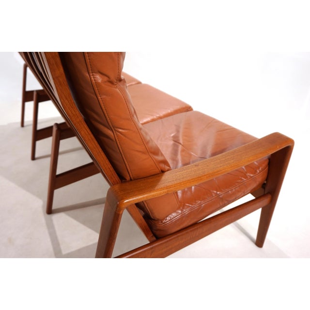Comfort 3-Seater Sofa in Leather by Arne Wahl Iversen, 1960s For Sale - Image 16 of 18