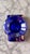 Blue Murano Style Cobalt Blue Glass Vase With Gold Flecks – Mid Century Modern Decorative Accent For Sale - Image 8 of 11