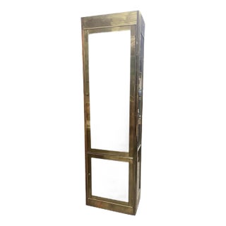 Mid 20th Century Rare Brass Vitrine Display Cabinet by Mastercraft For Sale