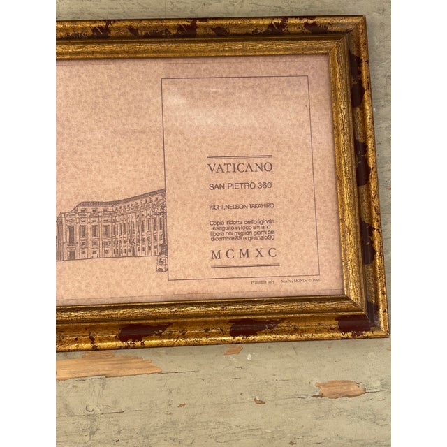 Long Framed Architectural Renderings of Venice & the Vatican -A Pair For Sale In Philadelphia - Image 6 of 10