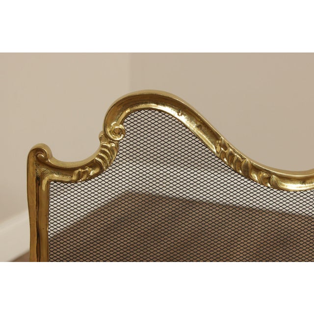 Rococo Style Quality Brass Fireplace Screen For Sale In Philadelphia - Image 6 of 12