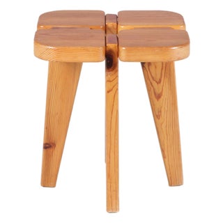 Pine stool by Raani Peippo for Stockmann Orno, Finland, 1960s For Sale