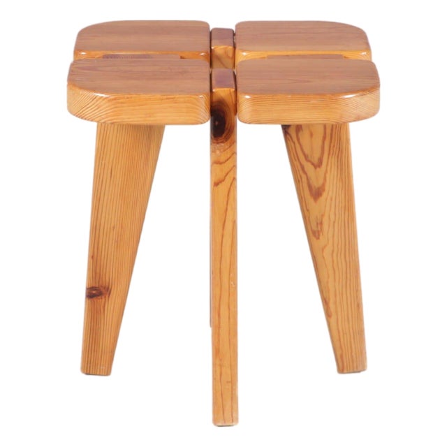 Pine stool by Raani Peippo for Stockmann Orno, Finland, 1960s For Sale
