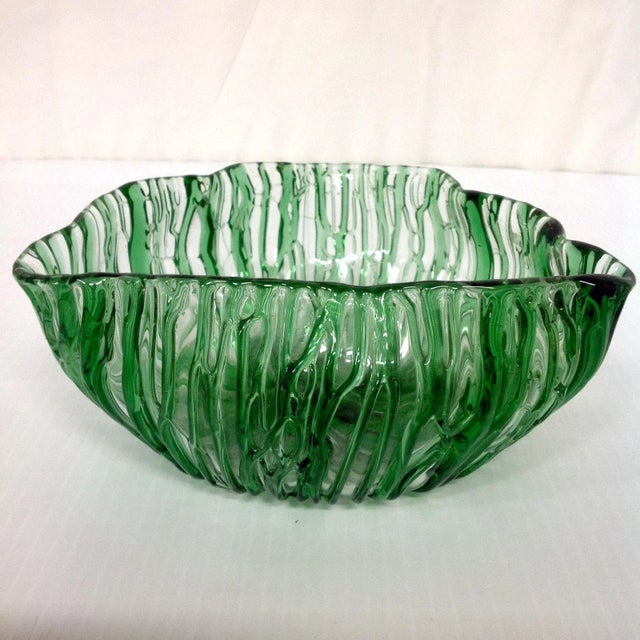 Kelly Green tri-Corner Texas decor bowl by Marie Kirshner.