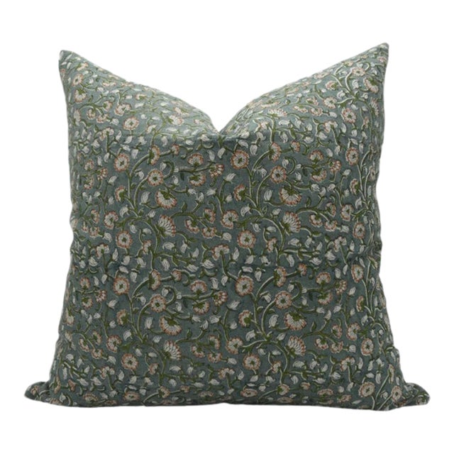 Fabdivine Throw Pillow Cushion Cover 14x14 Inch Handcrafted Block Print Design- Himachal For Sale