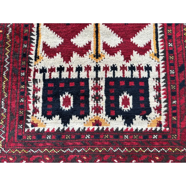 Tribal Ivory Turkmen Hand-Knotted Wool Rug - 3'10" X 3'0" For Sale - Image 3 of 11