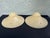 Art Deco Vintage Art Deco Ivory Opalescent Ribbed Glass Pendant Light Shades, Three-Chain Ceiling Fixture Shades - a Pair For Sale - Image 3 of 12