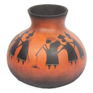 1991 Hand-Painted Gourd Vase by Robert Rivera For Sale
