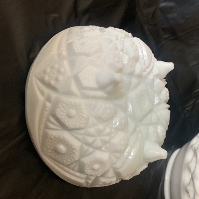 1950s Vintage Milkglass Bowls - Pair For Sale - Image 5 of 7