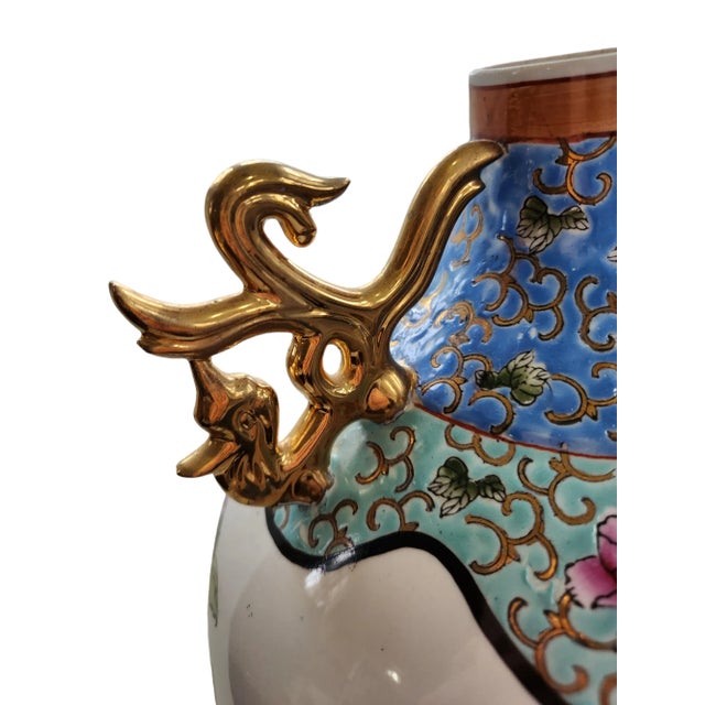 Mid 20th Century Large Mid 20th Century 'Famille-Rose' Vase For Sale - Image 5 of 13