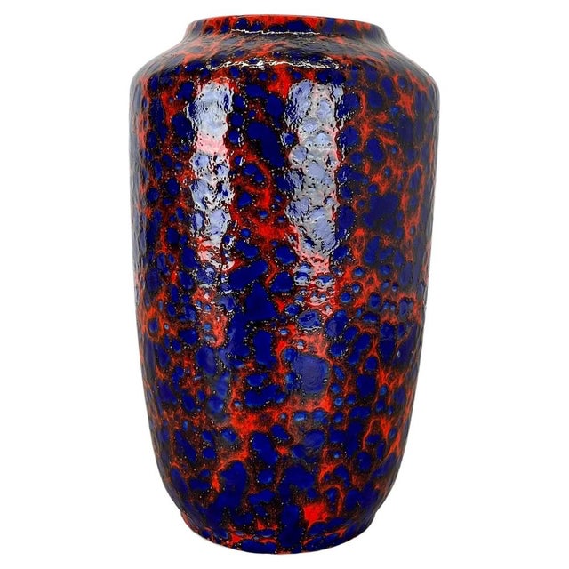 Super Color Crusty Fat Lava Multi-Color Vase from Scheurich, Germany, 1970s For Sale - Image 17 of 17