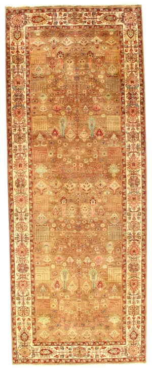 Pasargad Indo Agra New Zealand Wool Rug - 4′ × 10′6″