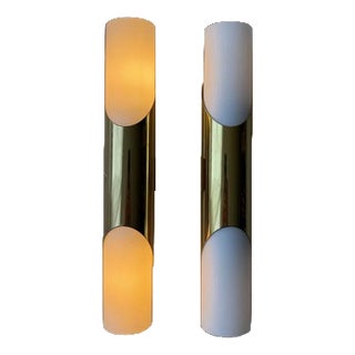 Brass Wall Lamp by Rolf Krüger for Paul Neuhaus, 1970s, Set of 2 For Sale