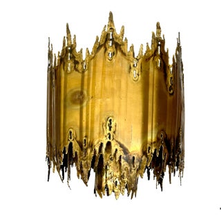 Torch Cut Brutalist Chandelier by Tom Greene For Sale