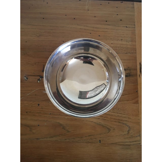 Metal Mid-Century Gorham Silver Plated Paul Revere Inspired Bowl For Sale - Image 7 of 11