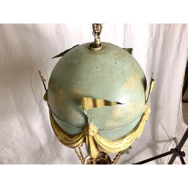 Antique 1930's French Hot-Air Balloon Chandelier For Sale - Image 9 of 11