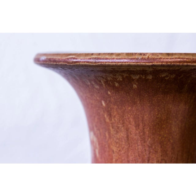 Brown Stoneware Floor Vase by Gunnar Nylund for Rörstrand, 1950s For Sale - Image 8 of 12