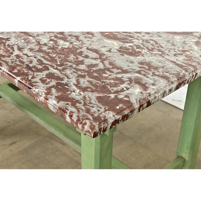 French 19th Century Marble-top Work Table For Sale - Image 13 of 16