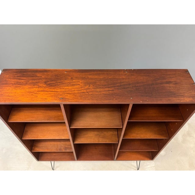 1970s Walnut Mid Century Modern Bookcase For Sale - Image 4 of 8