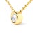 Early 21st Century 10K Yellow Gold 1/5 Carat Round Brilliant-Cut Diamond Modern Bezel-Set Solitaire 16"-18" Pendant Nec For Sale - Image 5 of 7