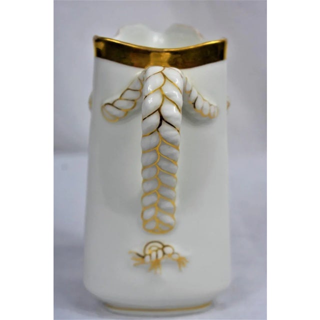 Early 20th Century Early 20th Century Haviland Limoges Pitcher With Gold Rope Design For Sale - Image 5 of 7