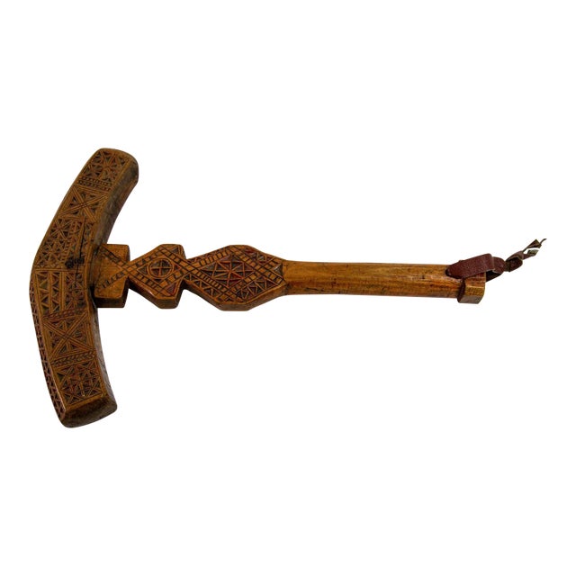 Moroccan Berber Wooden Sugar Hammer Marteau a Sucre Deggaga For Sale