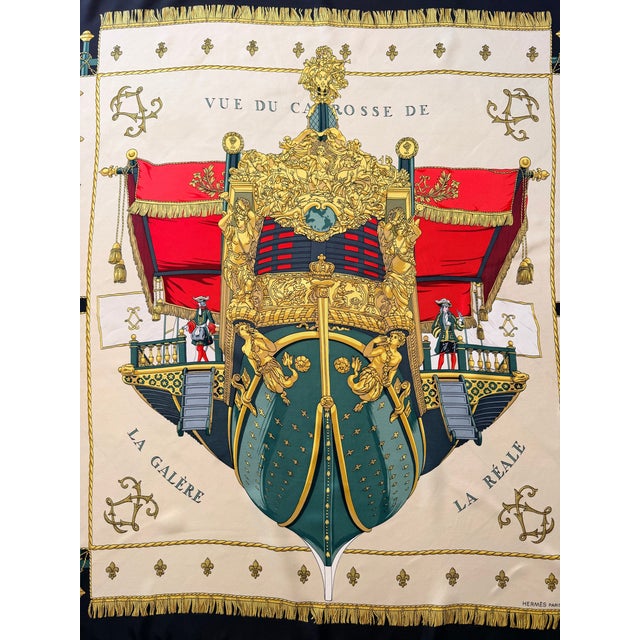 Hermès La Réale Silk Scarf 1990 by Grygkar Hugo For Sale In New York - Image 6 of 12