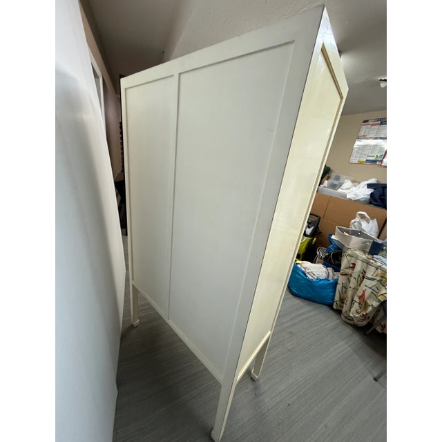 Ivory Chinoiserie Zen Ivory Finish Bookcase For Sale - Image 8 of 12