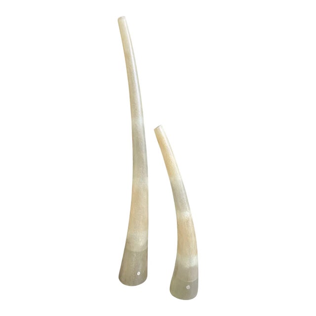 Vintage Made in Spain Modernist Objects With Appearance of Horn by Luisa Robinson - A Pair For Sale - Image 17 of 17