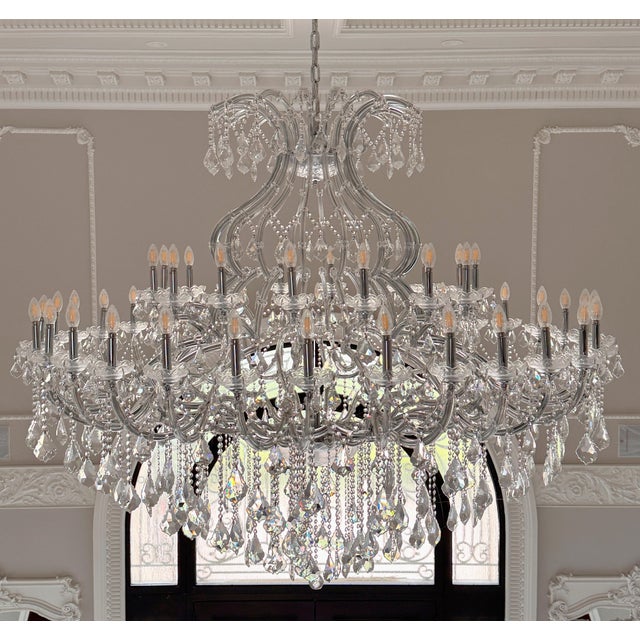 Vintage Italian Maria Chandelier With Crystals Pantalogues For Sale - Image 17 of 18