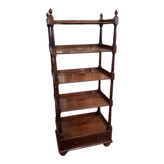 19th Century English Traditional Mahogany Etagere For Sale