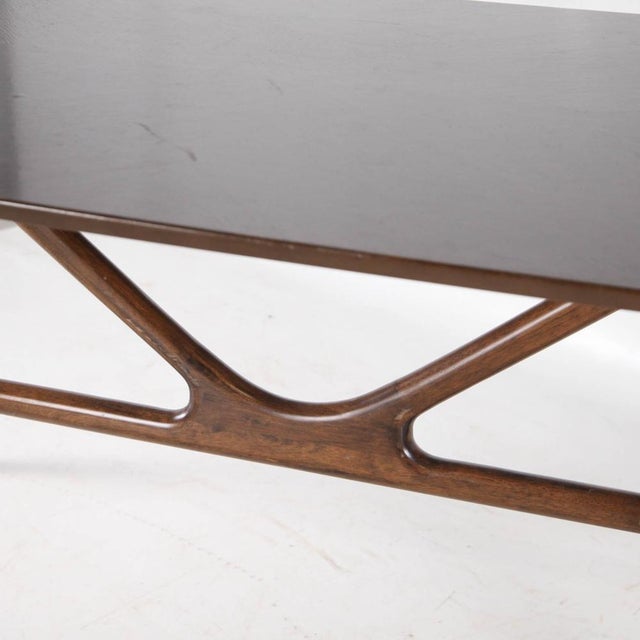 Brown Vintage Japanese Dining Table, 1970s For Sale - Image 8 of 9