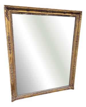 Large Antique Louis Philippe Overmantle Mirror, 1800s