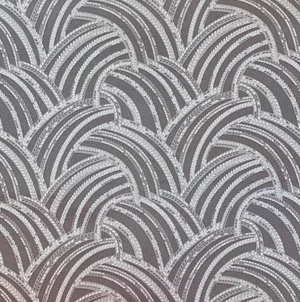 Designer Vicki Payne Free Spirit Gray Modern Abstract "Feathers" Fabric Sample