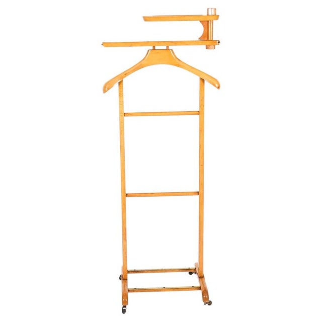 Vintage Walnut Valet Clothes Stand, Late 20th Century For Sale - Image 9 of 9
