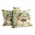 Pair of P. Kauffman Cheeky Monkey Island Embroidered Pillows, Down Filled, 20x20” For Sale