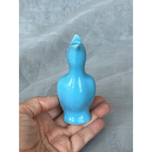 Vintage Ceramic Blue Bird Figurine Pie Bird Vent For Sale - Image 9 of 11