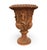 A magnificent pair of Neoclassical-style terracotta garden urns, expertly crafted and patinated to evoke the grand...