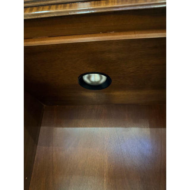 Wood Late 20th Century Drexel Heritage Mahogany China Cabinet For Sale - Image 7 of 12