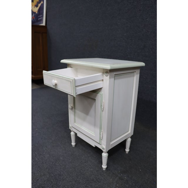 French Louis XVI-Style Painted Nightstand For Sale - Image 11 of 12