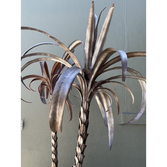 Vintage Italian Silver Tole Palm Tree For Sale - Image 11 of 12