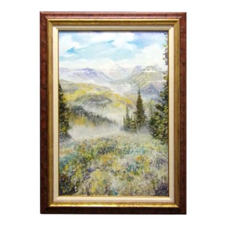 Dave Iles "Autumn on Mount Silver Heel" Hand Signed Oil Painting on Canvas With Custom Frame For Sale