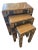 3 Piece Wooden Nesting Table For Sale