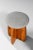 Swedish Rosewood, Pine & Linen Stool, 1950s For Sale - Image 6 of 7
