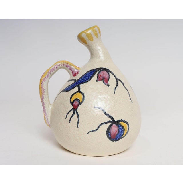 1940s Art Deco Zuid-Holland Gouda "Espera" Bulbous Matte Glaze Ceramic Pitcher For Sale In New York - Image 6 of 17