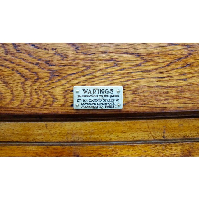 Brown Antique Oak Drum Plans Chest from Warings, 1910s For Sale - Image 8 of 10