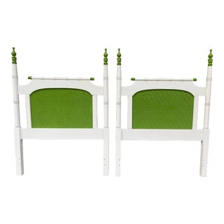 Vintage Faux Bamboo Twin Headboards - a Pair For Sale