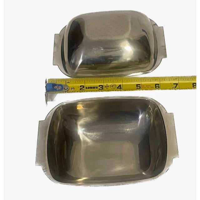1960s Swedish Modern Arthur Salm "As Sweden" Stainless Steel Bowls - a Pair For Sale - Image 4 of 6